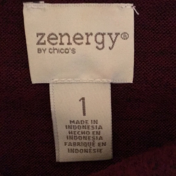 Chico’s Zenergy Burgundy Split Cowl Neck Sweater - Picture 3 of 5